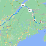 Map Driving from Ontario to Nova Scotia